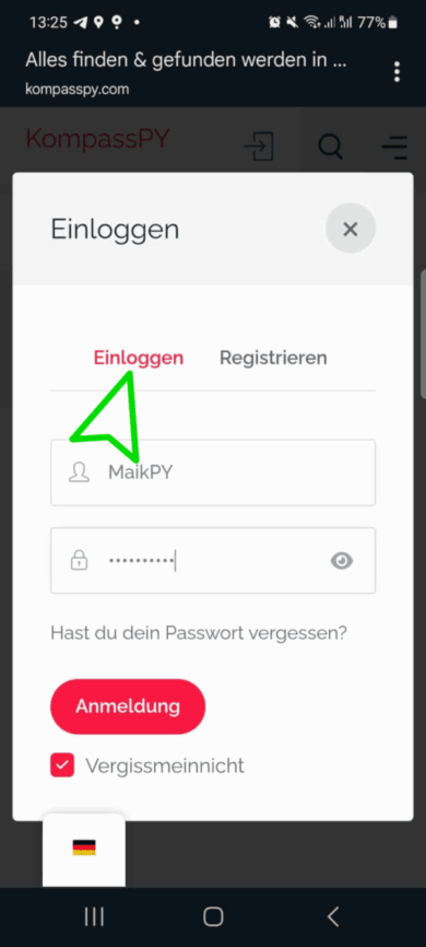Wie es funktioniert. Schritt für Schritt. 5 Screenshot Schritt 4. KompassPY