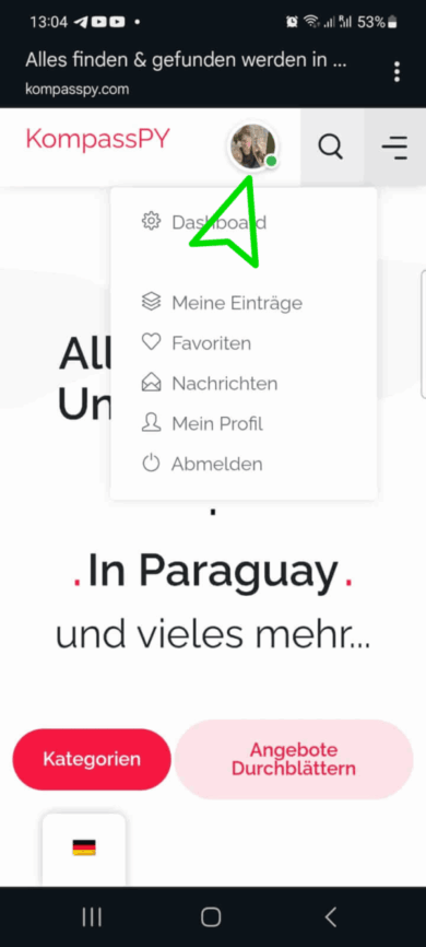 Wie es funktioniert. Schritt für Schritt. 6 Screenshot Schritt 5. KompassPY